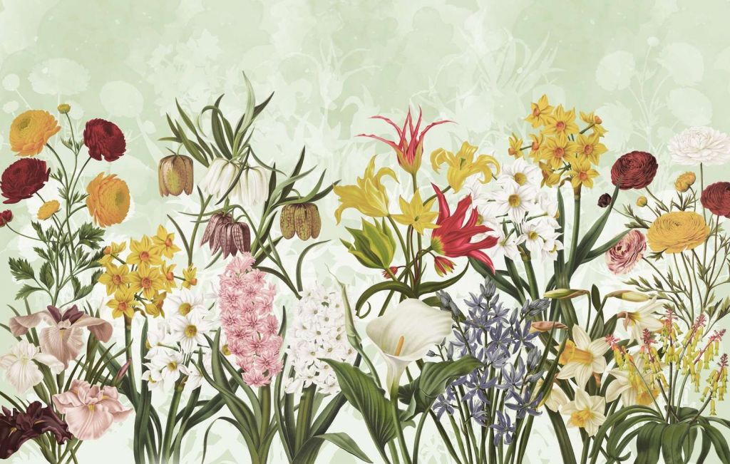 Fiori di Primavera - Verde Menta Fresco