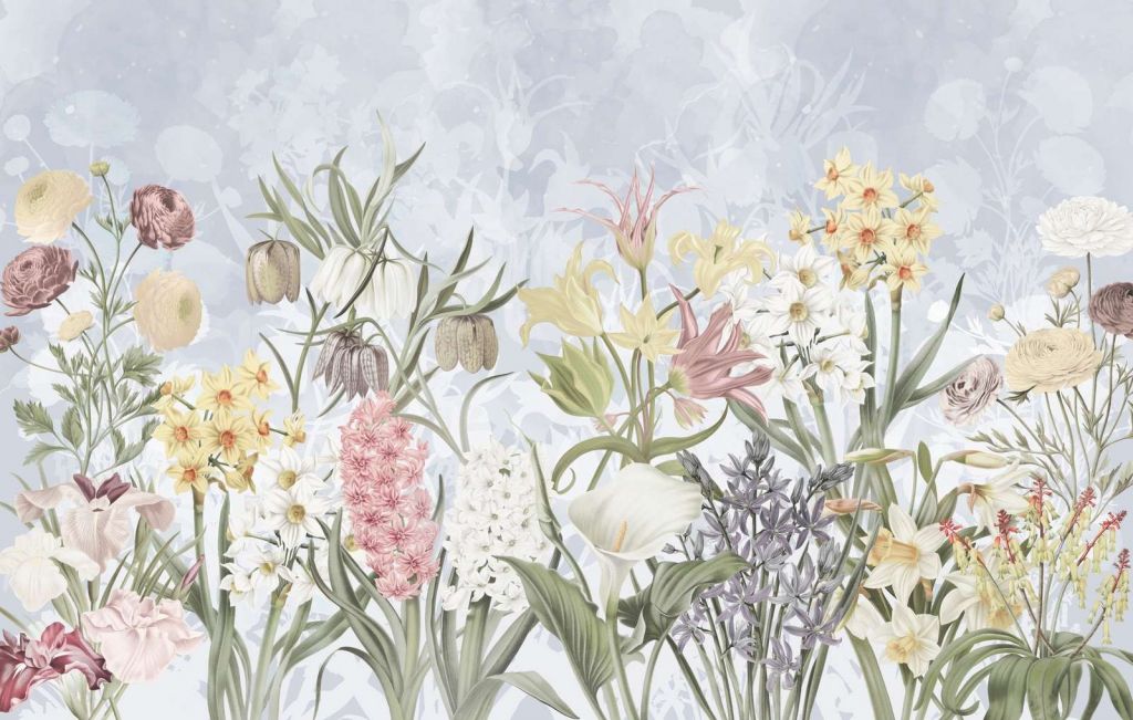 Fiori di Primavera - Blu Cielo Morbido