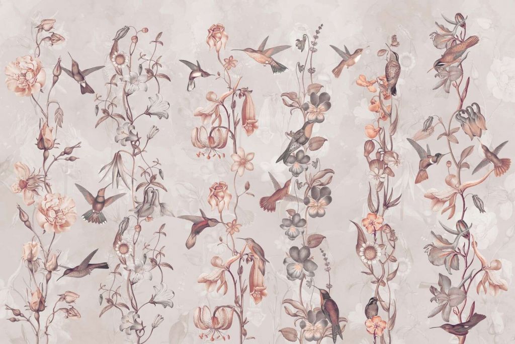 Fiori di prato e giardino rosa antico