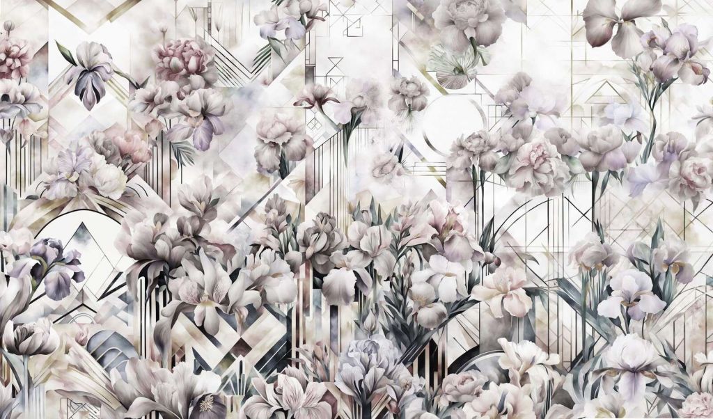 Enormi Iris Acquerellati Gialli