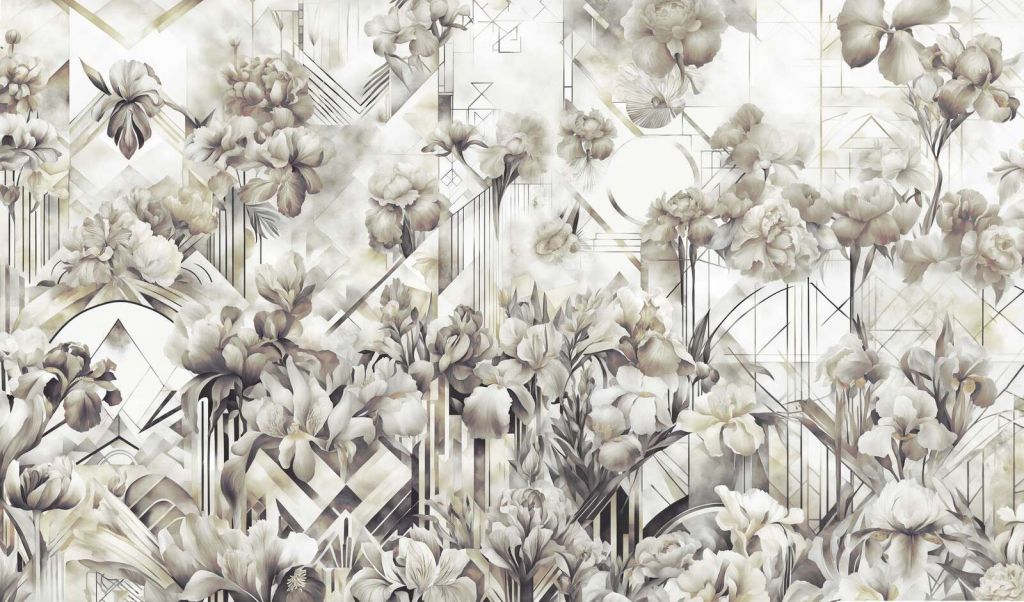 Enormi Iris Acquerello Verdi