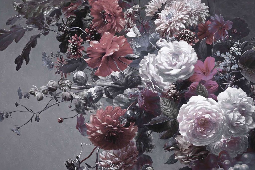 Grande bouquet con papaveri rossi