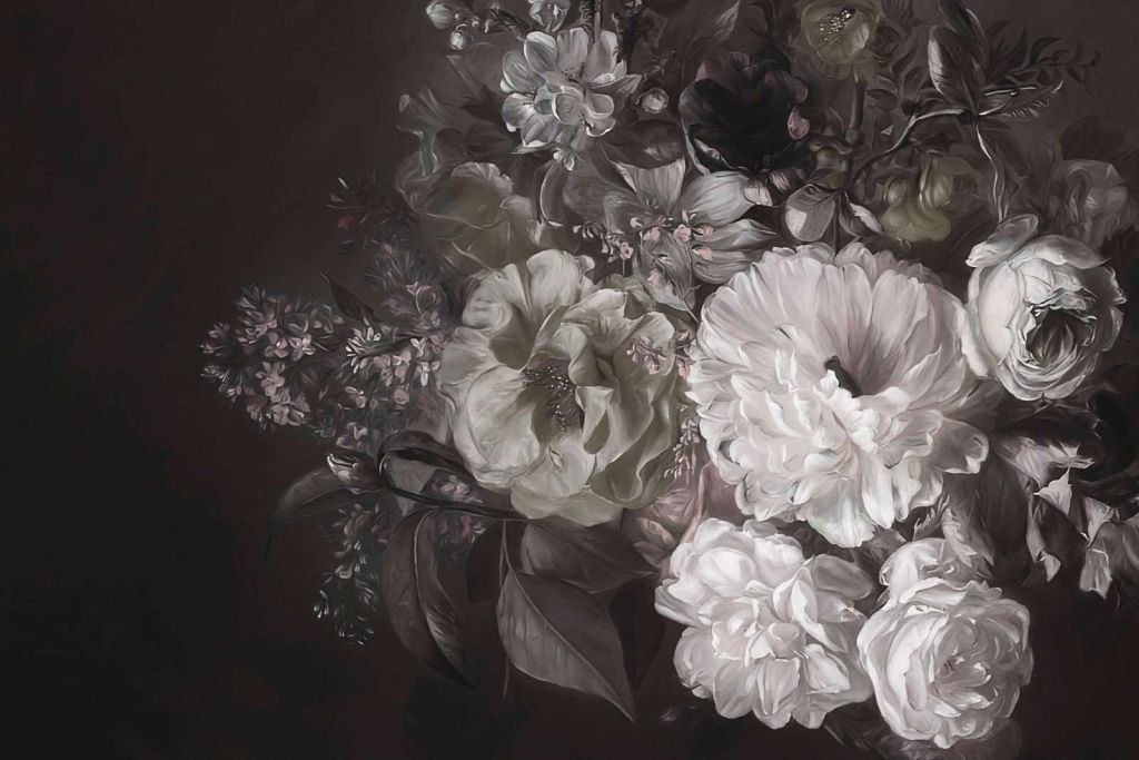 Bouquet con lilla verde