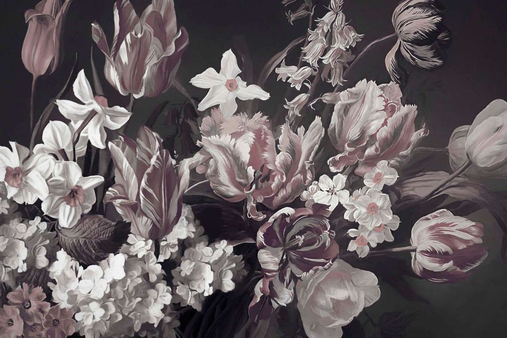 Bouquet con peonie rosa