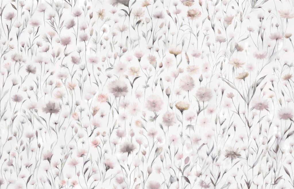 Fiori di mais e erbe di campo rosa