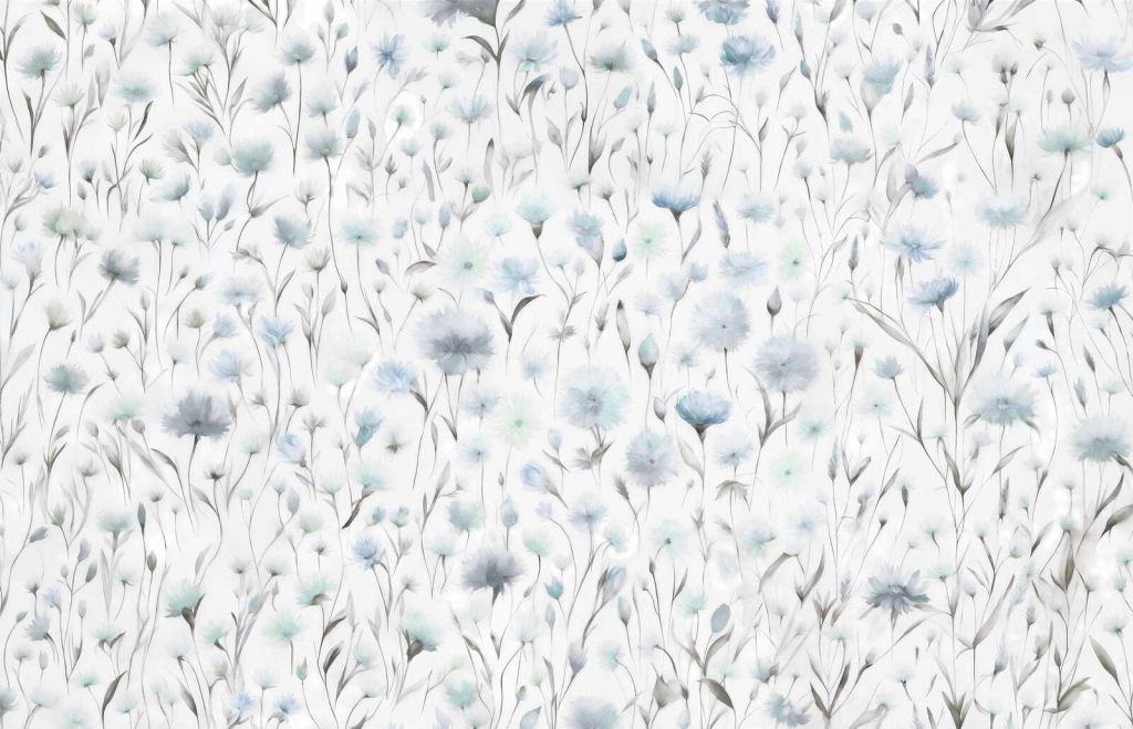 Fiordalisi e erbe di campo blu