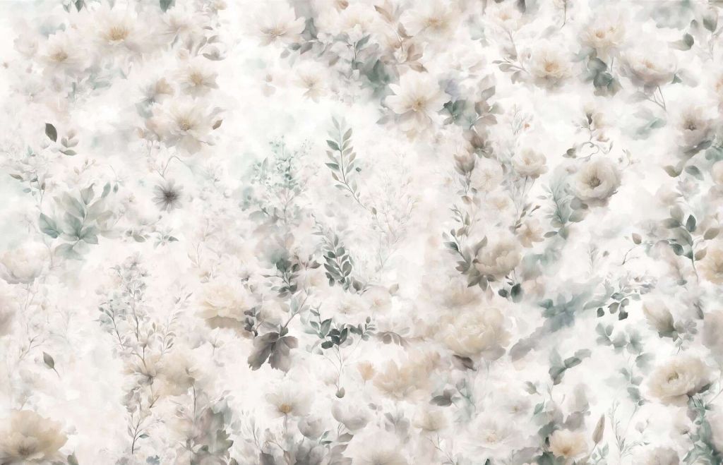 Umore floreale delicato - grigio