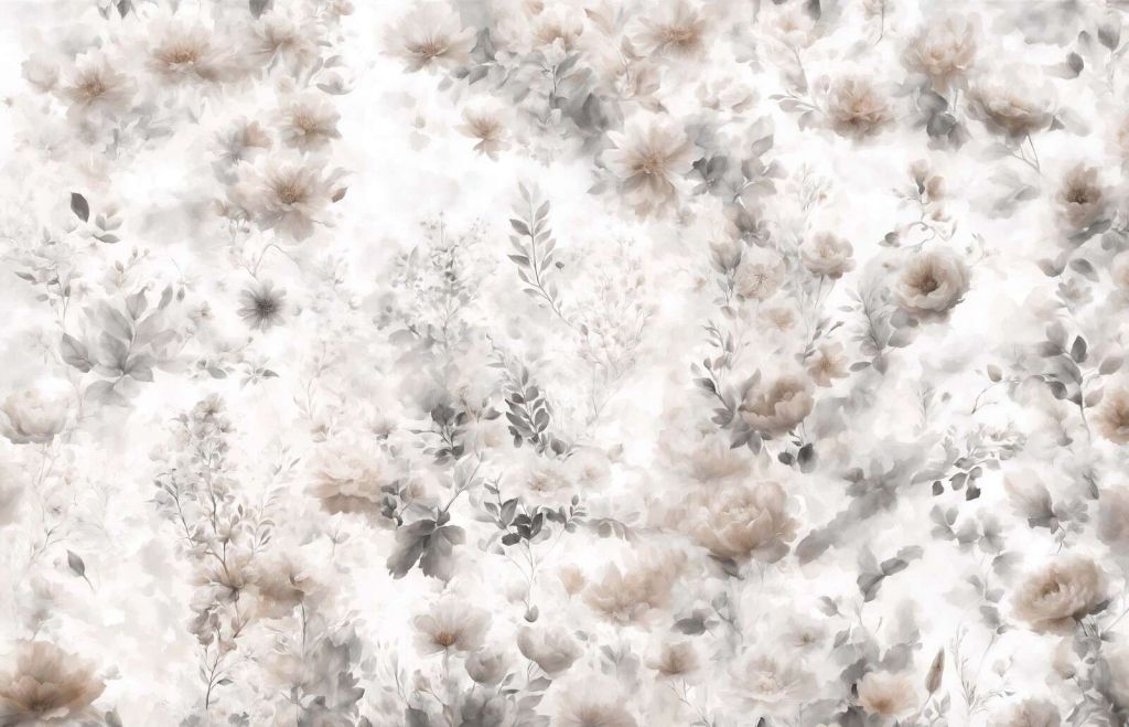 Umore floreale delicato - marrone