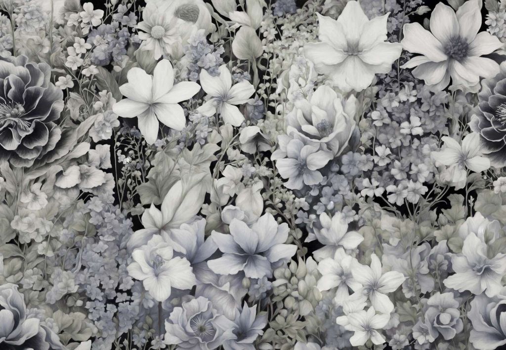 Festival dei fiori senza soluzione di continuità - nero