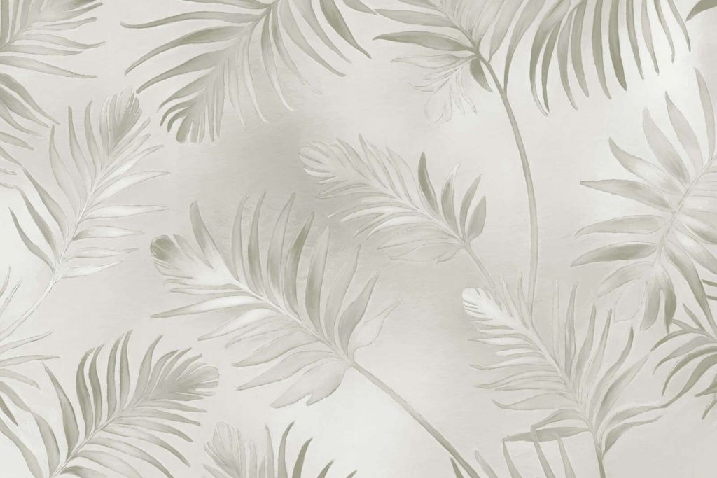 Foglie dorate su bianco sporco scuro