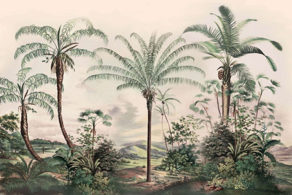 Tropicali Romantici Verde Scuro