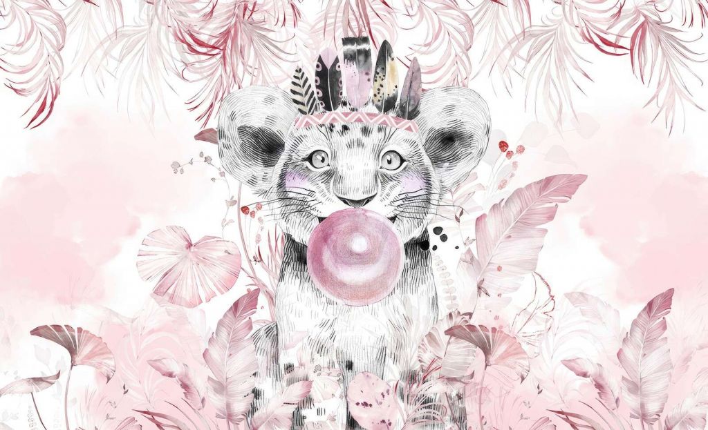 Cucciolo giocoso e sogni rosa