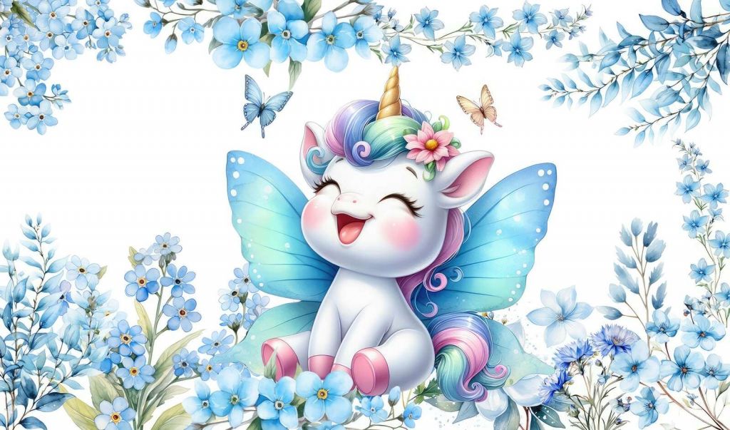 Fee Felici Unicorno e Fiori