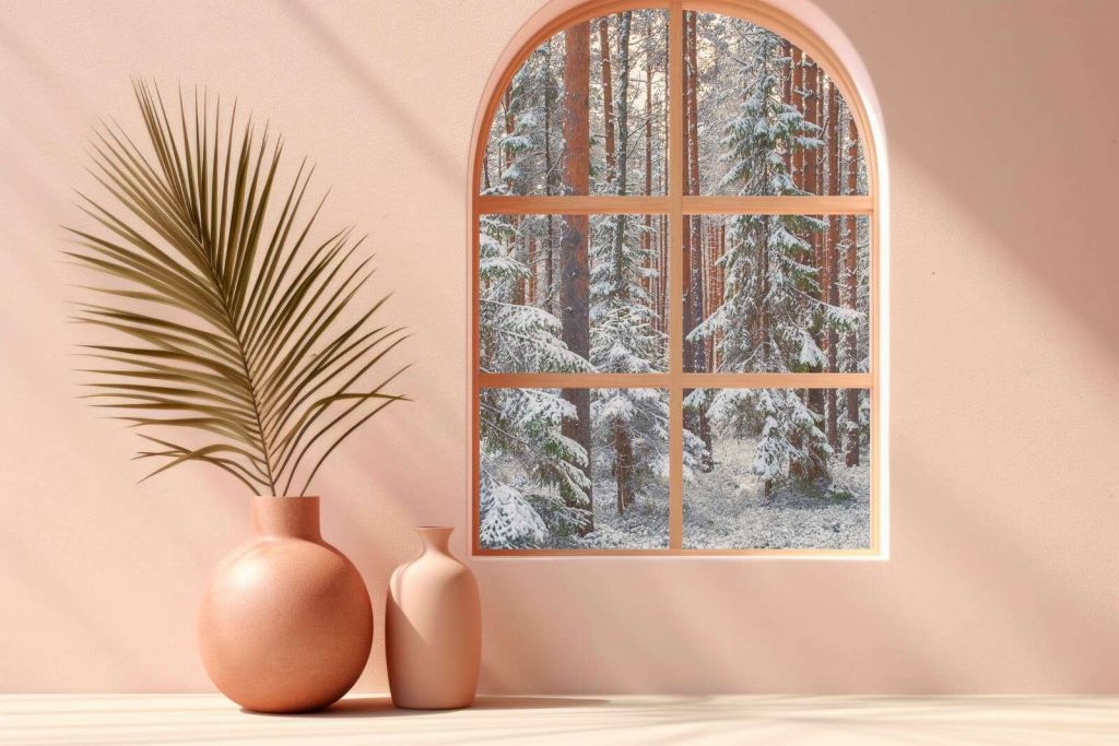 Silenzio di neve nel bosco di pini