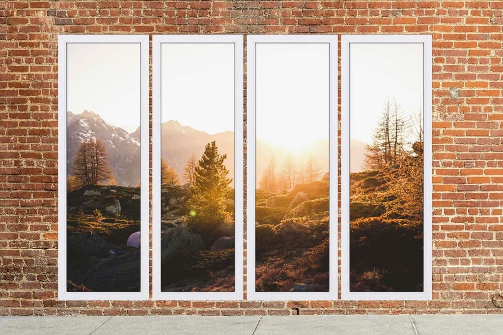 Alba nel paesaggio alpino