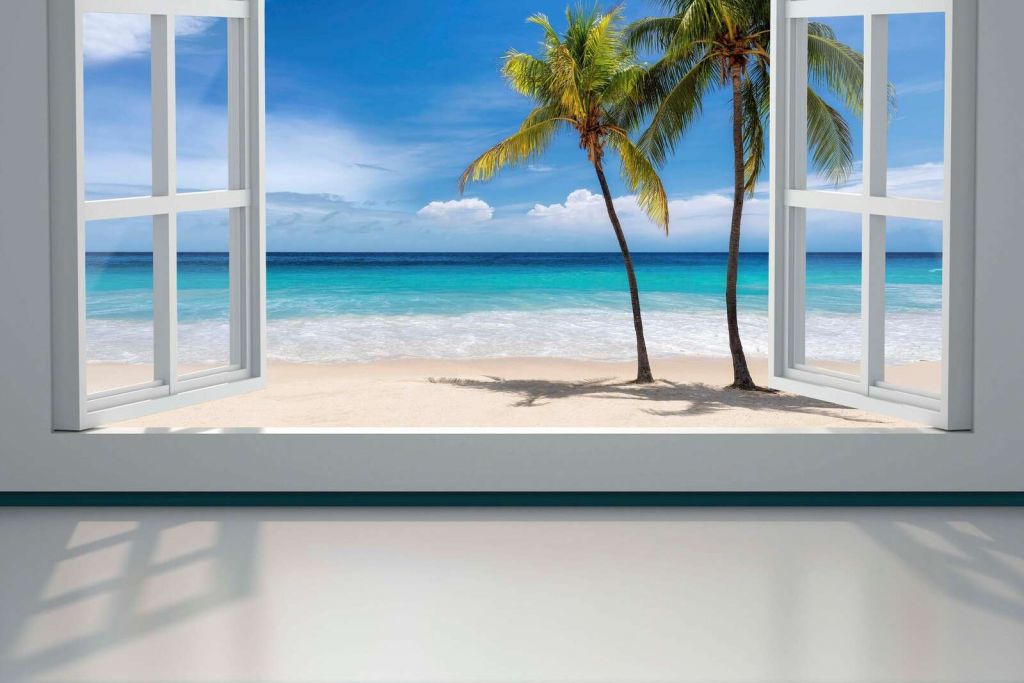 Vista su spiaggia tropicale