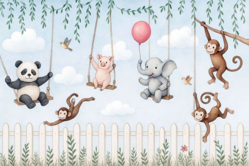 Amici animali al parco giochi