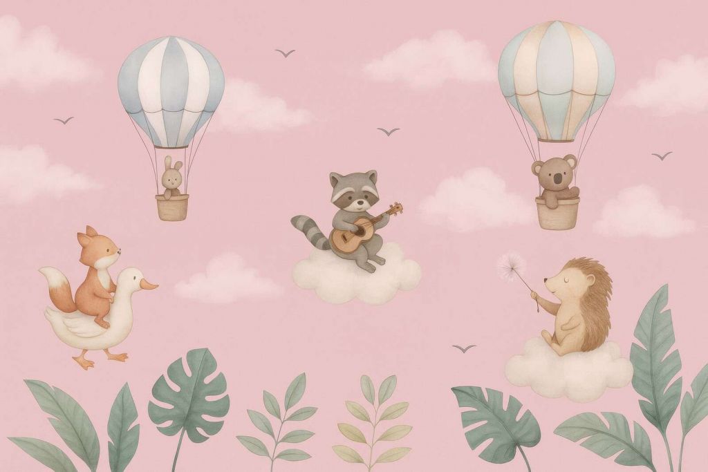 Gioco di luce in un cielo rosa di nuvole