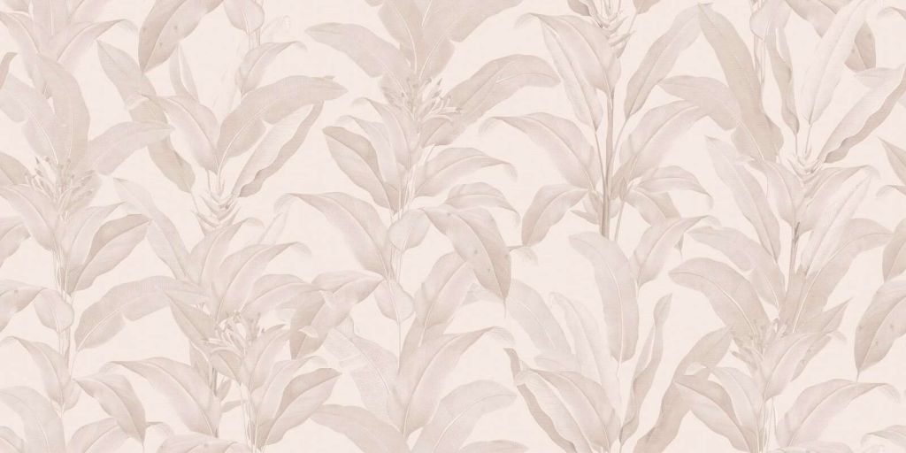 foglie tropicali beige cipria