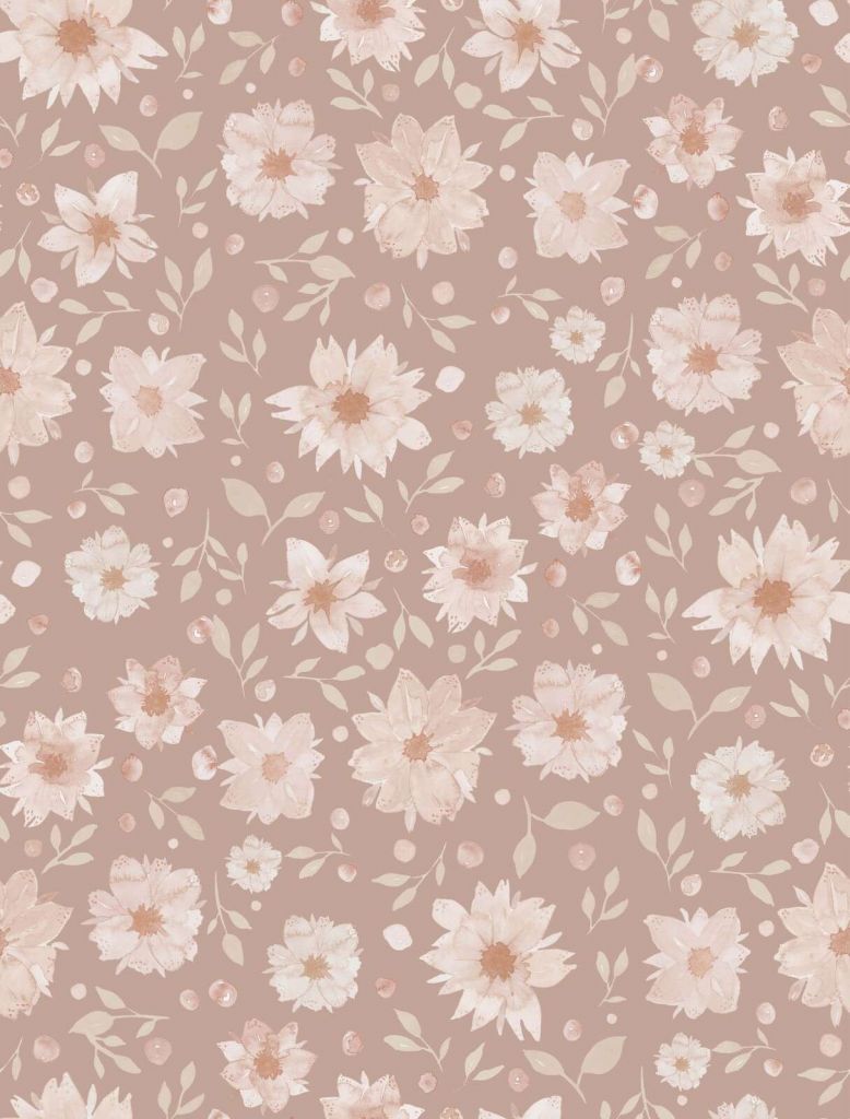fiori ad acquerello delicati in beige cipria
