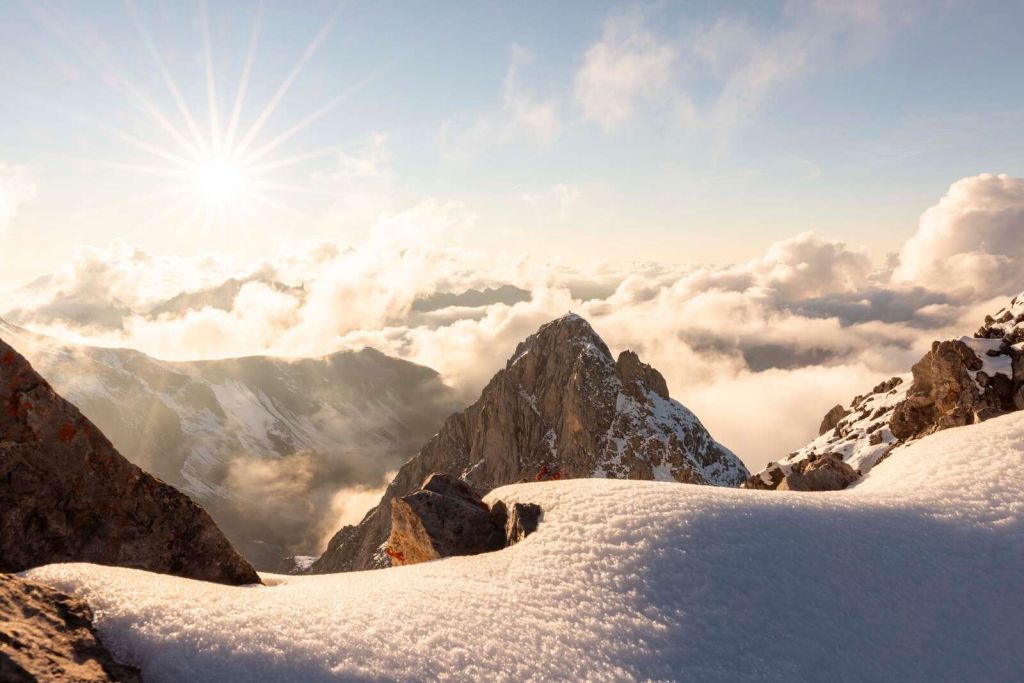 Sole luminoso sopra Winterberg