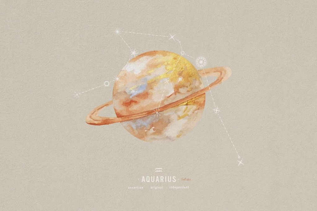 Acquario nella luce delle stelle pastello