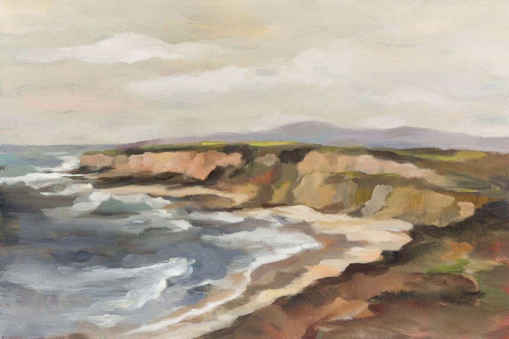 Scogliere meridionali sul mare schiumoso