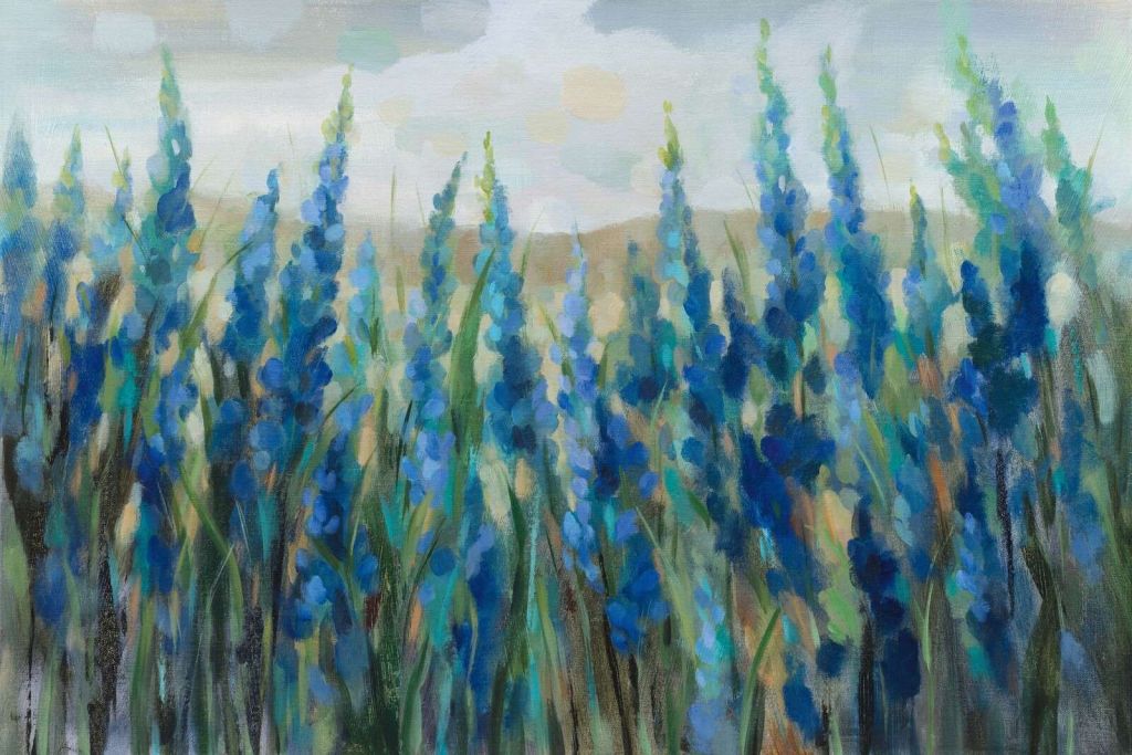 Fioritura blu sotto un cielo dolce