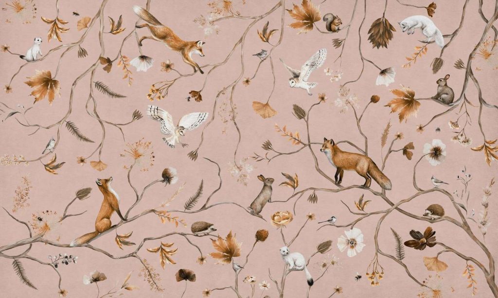 Playful Forest - Vintage - Pink