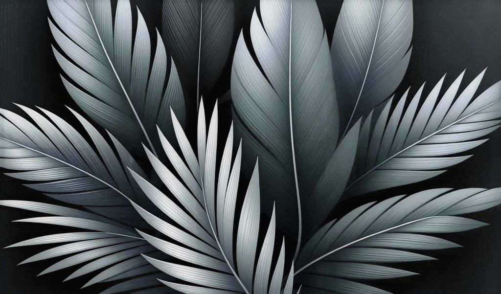 Piume fredde in delicate tonalità di grigio.