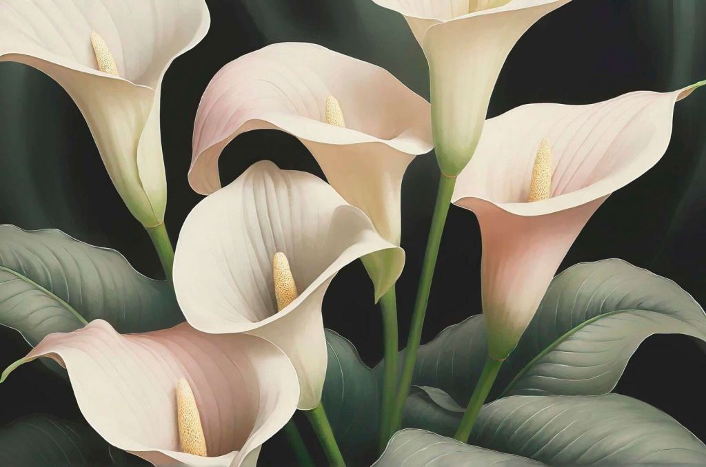 Elegante calla lelies in crema