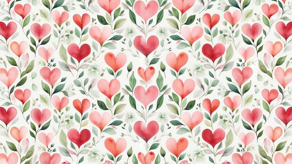 Cuori soffici con rami botanici