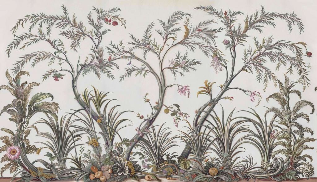 Alberi e graminacee botanici eleganti