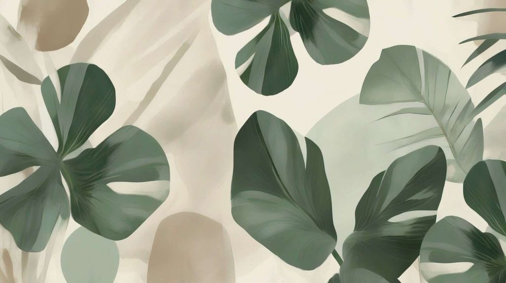 Foglie tropicali minimaliste