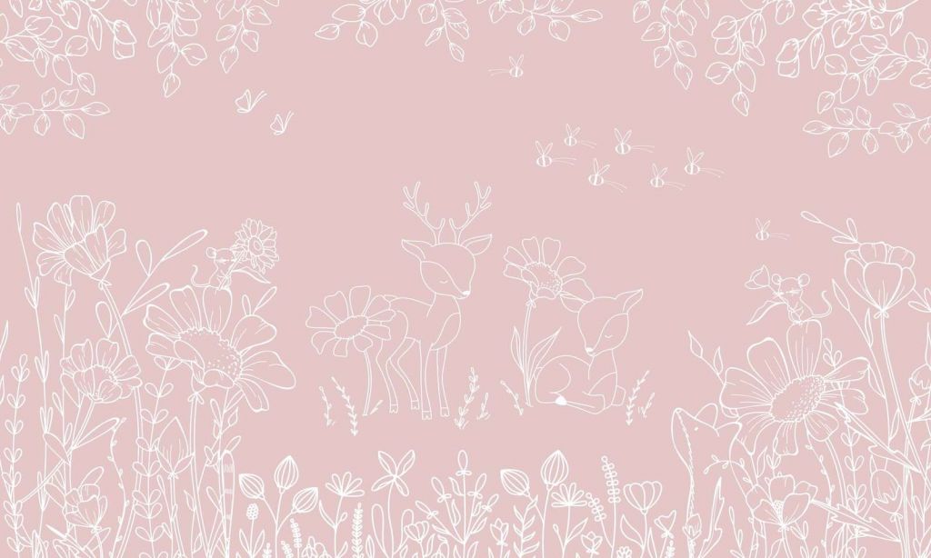 Deer Doodles - pink