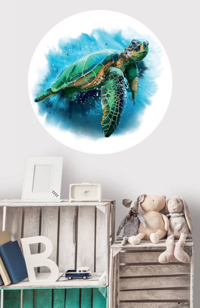 Sfondo carta da parati cerchio tartaruga marina 