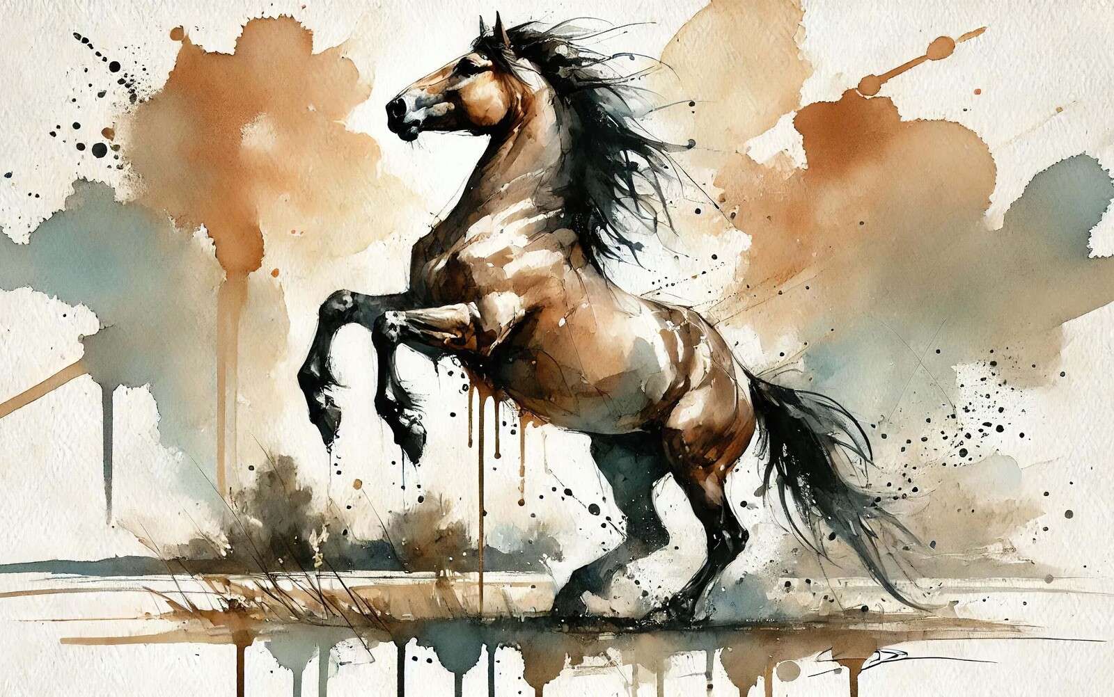 Adesivo da parete con unicorno, acquerello, cavallo, stelle, arcobaleno, LF201 - Italia