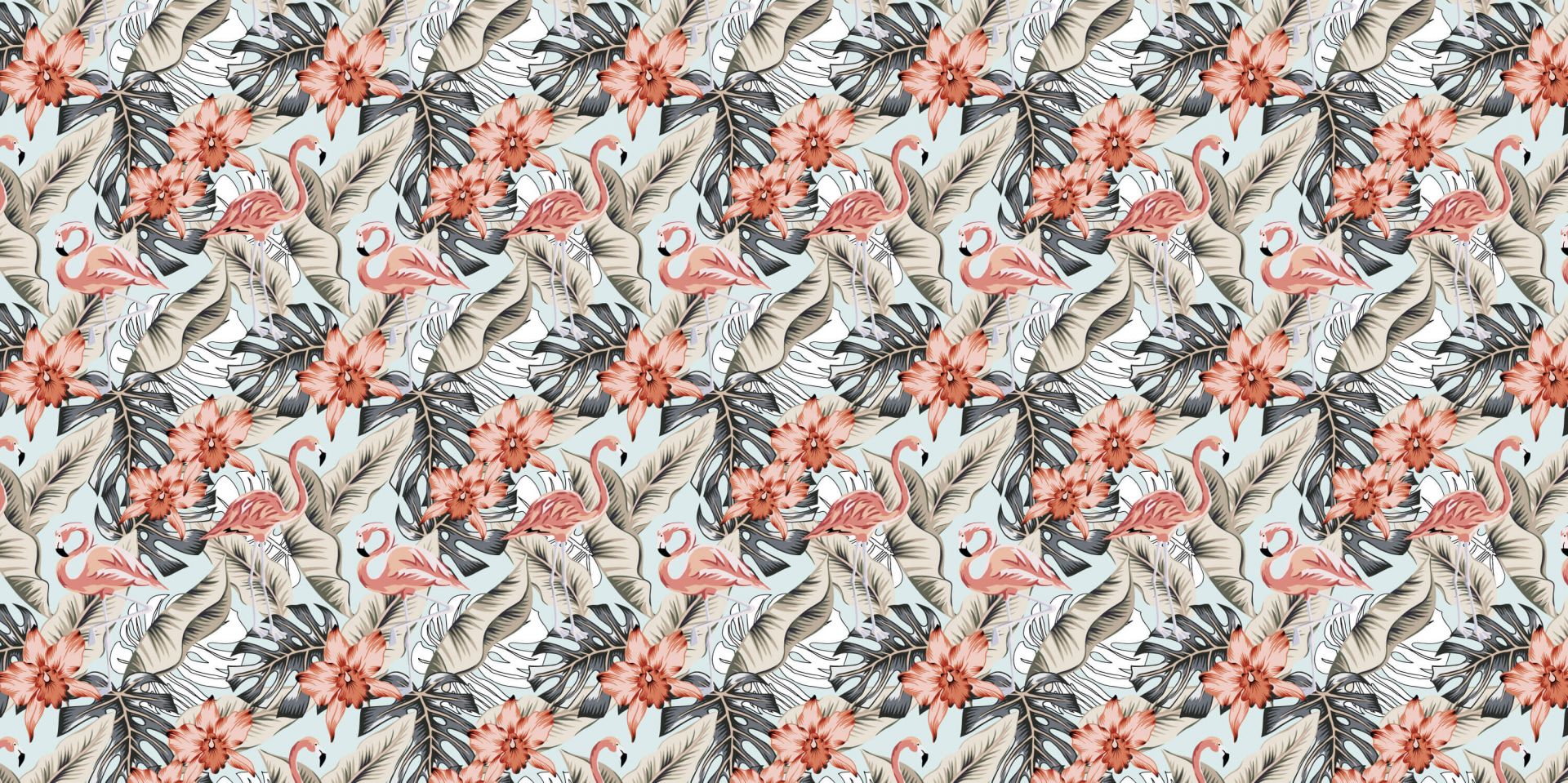 Fenicottero rosa tropicale