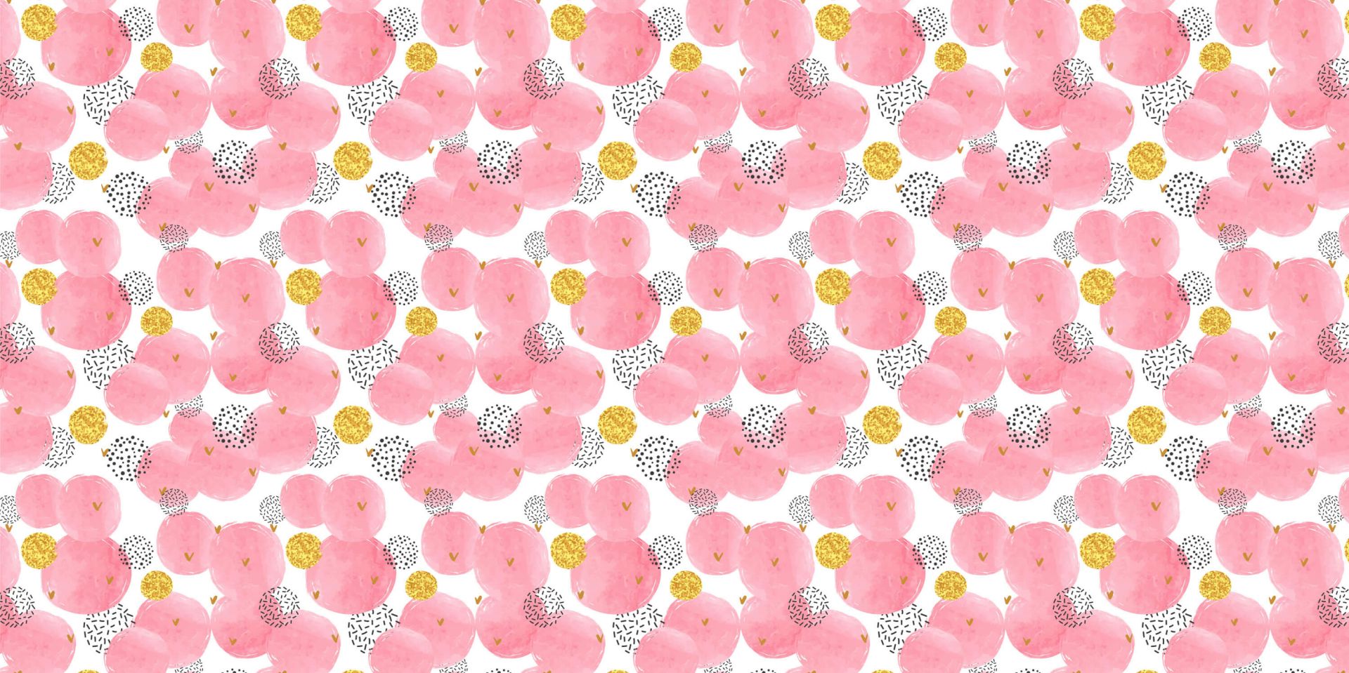 Cerchi rosa e dorati