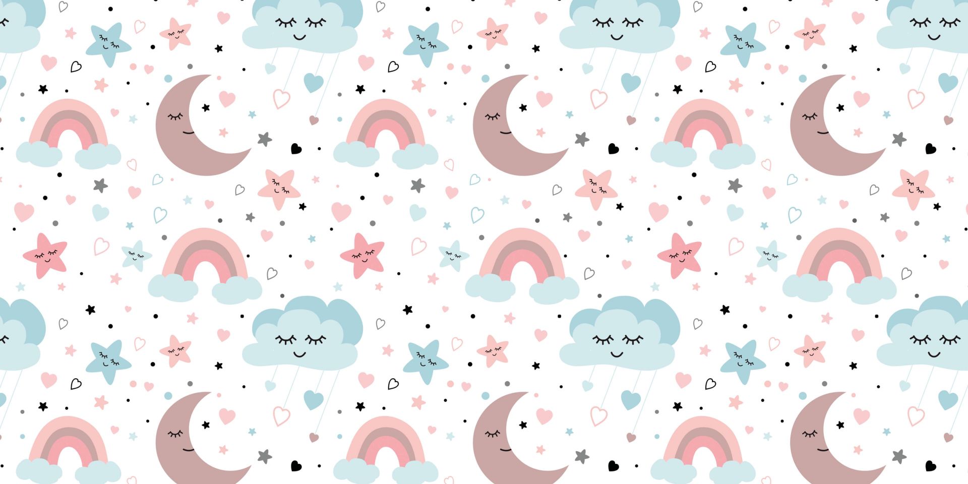 Nuvole, lune e arcobaleni