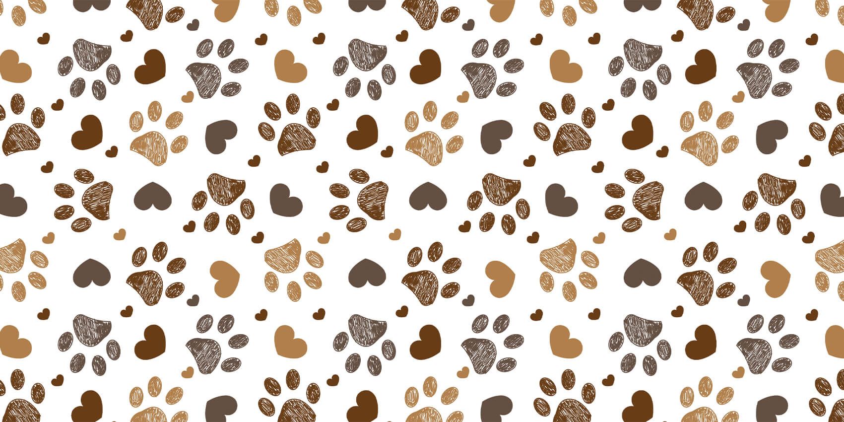 Zampe di cane marrone