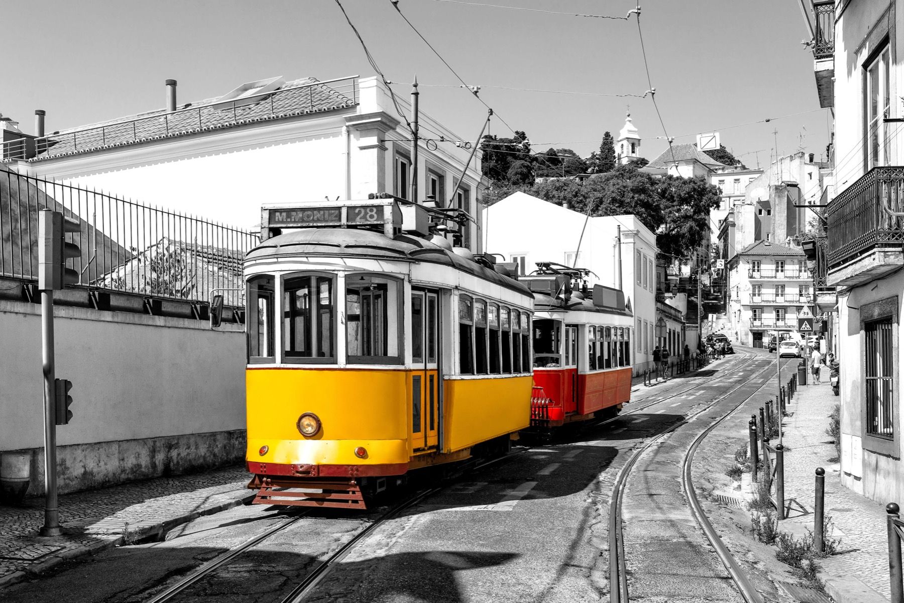 Tram giallo e rosso