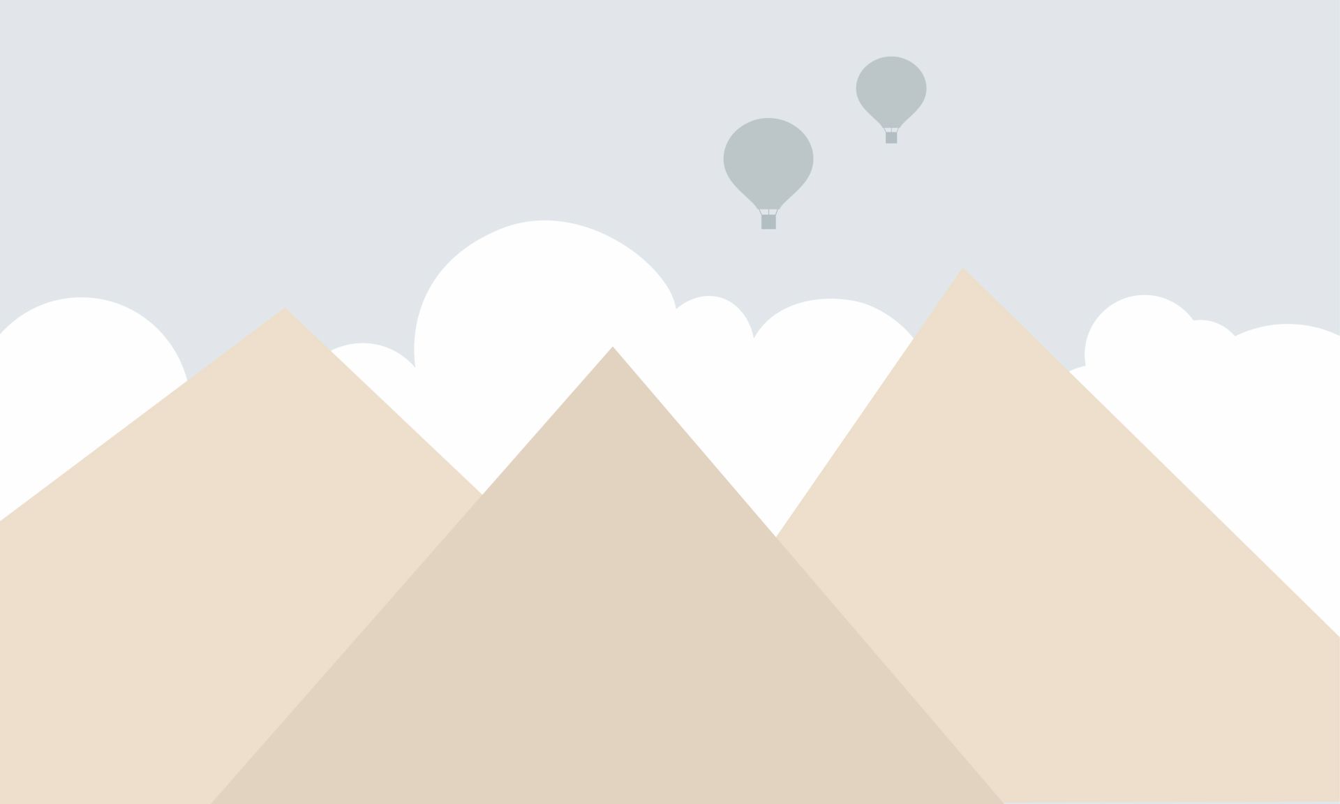 Alta montagna con mongolfiere