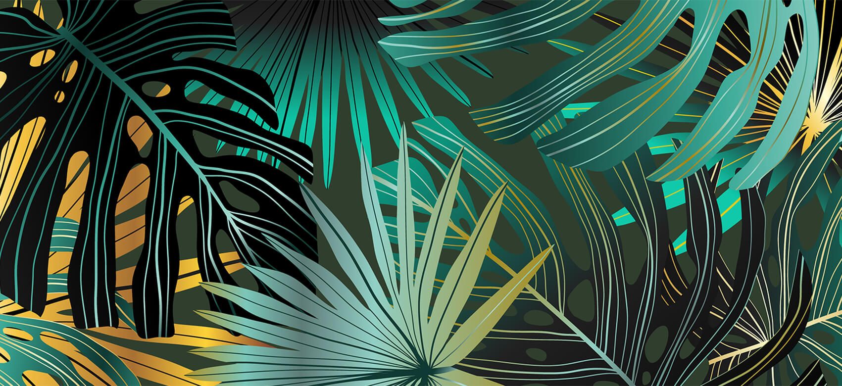Panorama foglie tropicali