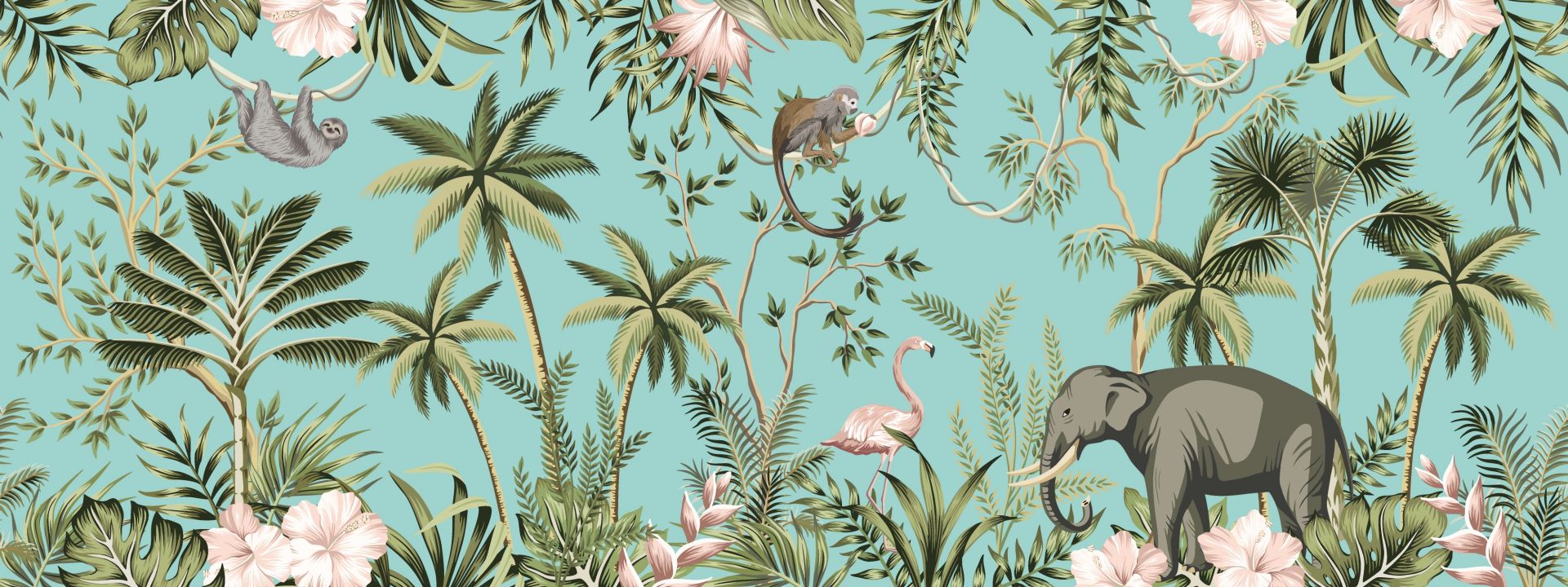 Elefante, fenicottero e amici