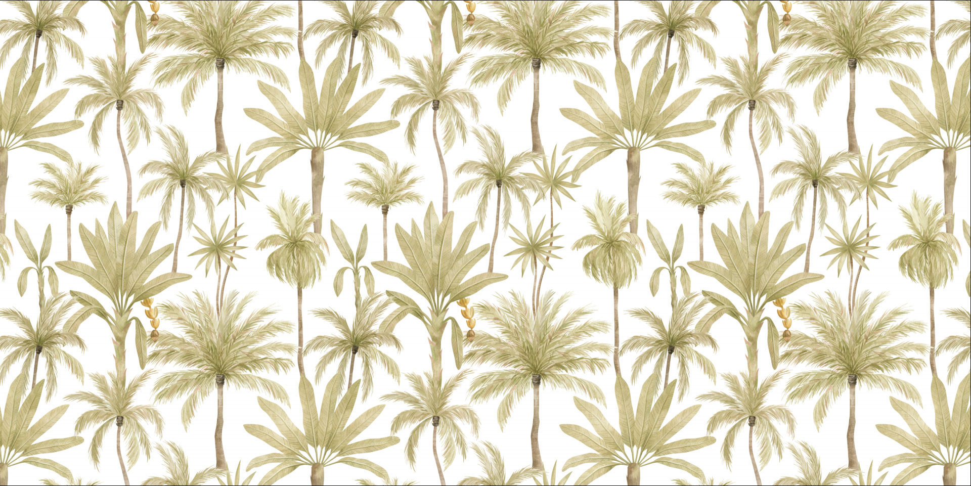 Alberi tropicali ad acquerello