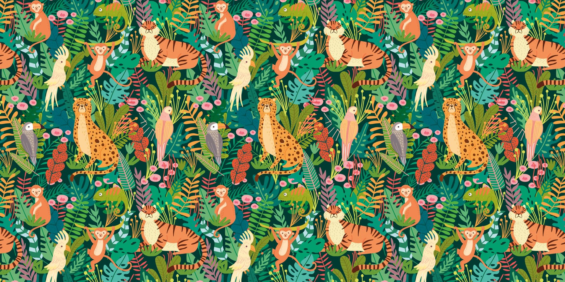 Modello di animali colorati