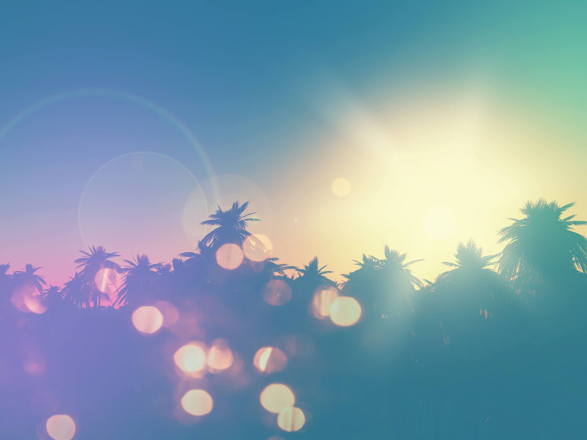 Palme con effetto retrò