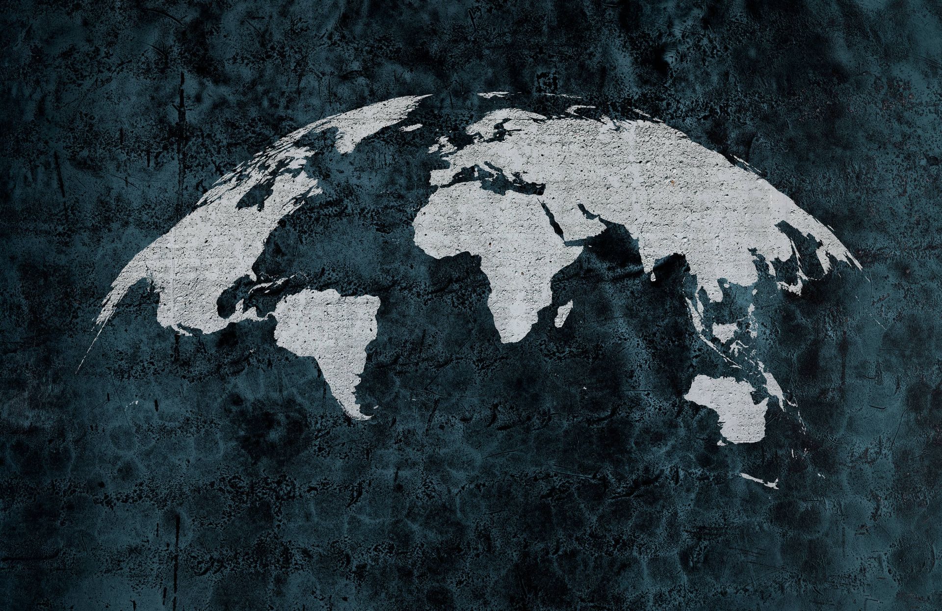 Mappa del mondo struttura in cemento armato