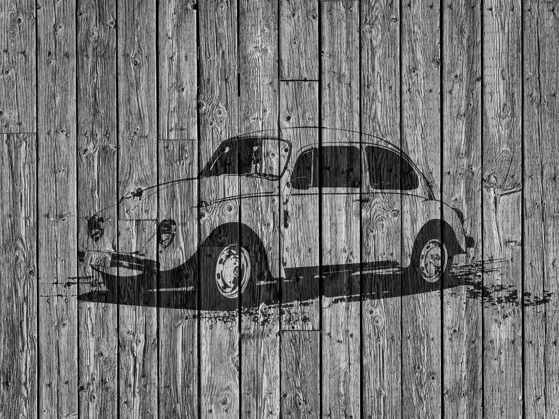 Graffiti Beetle su legno